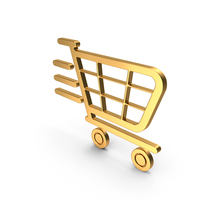 Gold Shopping Cart Symbol PNG & PSD Images