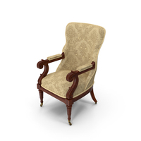 Rosewood  Back Armchair PNG & PSD Images