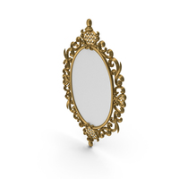 Vintage 70s Large ORNATE Framed MIRROR PNG & PSD Images