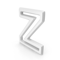Letter M1F OutLine Z White PNG & PSD Images