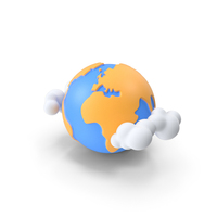 Globe With Clouds PNG & PSD Images