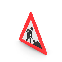 Danish Sign Roadworks PNG & PSD Images