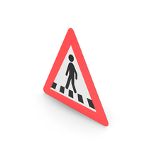 Danish Pedestrian Crossing Sign PNG & PSD Images