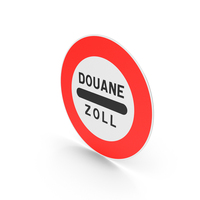 French Stop Customs Sign PNG & PSD Images