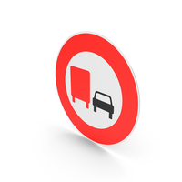 French Sign No Overtaking By Lorries PNG & PSD Images