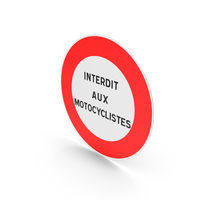 French Sign No Motorcyclists PNG & PSD Images