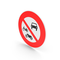 French No Motor Vehicles Including Mopeds Sign PNG & PSD Images