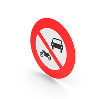 French Sign No Motor Vehicles Except Mopeds PNG & PSD Images