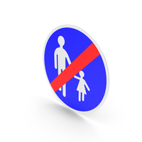 French Sign End Of Pedestrian Lane PNG & PSD Images