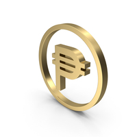 CUBA PESO ICON GOLD PNG & PSD Images