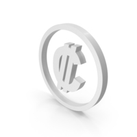 COSTA RICA COLON ICON WHITE PNG & PSD Images