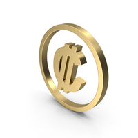 COSTA RICA COLON ICON GOLD PNG & PSD Images