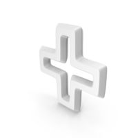 White Plus Outline Symbol PNG & PSD Images