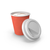 Open Paper Coffee Cup Red PNG & PSD Images