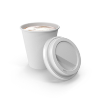 Open Paper Coffee Cup White PNG & PSD Images