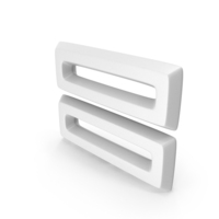 Symbol M1F Outline Equal White PNG & PSD Images