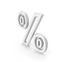 White Percentage Outline Symbol PNG & PSD Images