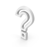 White Question Mark Outline Symbol PNG & PSD Images
