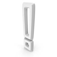 White Exclamation Mark Outline Symbol PNG & PSD Images