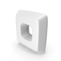 White Full Stop Outline Symbol PNG & PSD Images