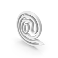 White At The Rate Symbol PNG & PSD Images
