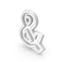 Symbol M1F OutLine Ampersand & White PNG & PSD Images