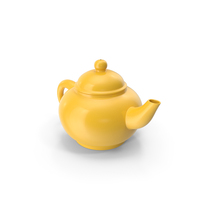 Yellow Porcelain Teapot PNG & PSD Images