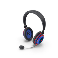 Headphones With Microphone Cartoon Style PNG & PSD Images