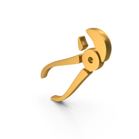 Gold Pincers Dentist Tool Icon PNG & PSD Images