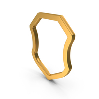 Gold Shield Outline Icon PNG & PSD Images