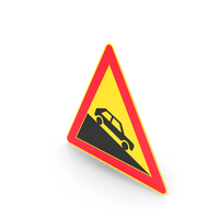 Finnish Steep Hill Downwards Sign PNG & PSD Images