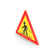 Finnish Skiers Crossing Sign PNG & PSD Images