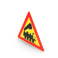 Finnish Level Crossing Without Gates Sign PNG & PSD Images
