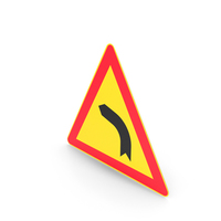Finnish Sign Dangerous Curve To Left PNG & PSD Images