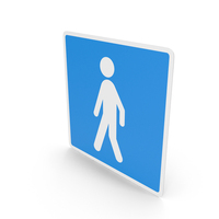 Danish Recommended Route for Pedestrians Sign PNG & PSD Images