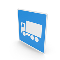 Danish Recommended Route for Lorries Sign PNG & PSD Images