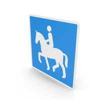 Danish Sign Recommended Route For Equestrians PNG & PSD Images