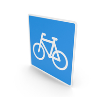 Danish Recommended Route For Cyclists Sign PNG & PSD Images