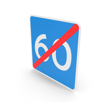 Danish End of Advisory Max Speed Sign PNG & PSD Images