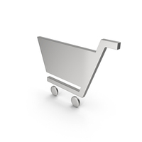 Silver Shopping Cart Icon PNG & PSD Images