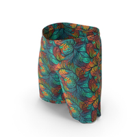 Fractal Patterned Shorts PNG & PSD Images