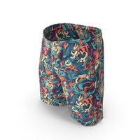 Shorts Doodles Pattern PNG & PSD Images