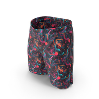 Shorts Neon Pattern PNG & PSD Images