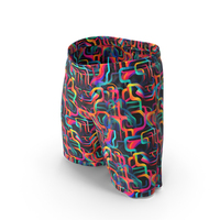 Neon Patterned Shorts PNG & PSD Images