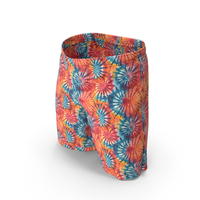 Tie-Dye Patterned Shorts PNG & PSD Images