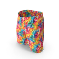 Tie-Dye Patterned Shorts PNG & PSD Images