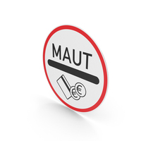 German Sign Toll Road PNG & PSD Images