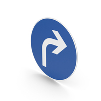 German Sign Right Ahead PNG & PSD Images