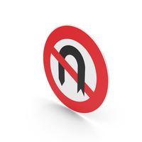 German No U Turn Sign PNG & PSD Images