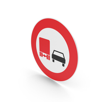 German No Overtaking by Heavy Goods Vehicles Sign PNG & PSD Images